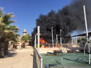 بالفيديو: حريق كبير يحصد حديقة ملاهي للأطفال بحي الجبلية دون وقوع اصابات